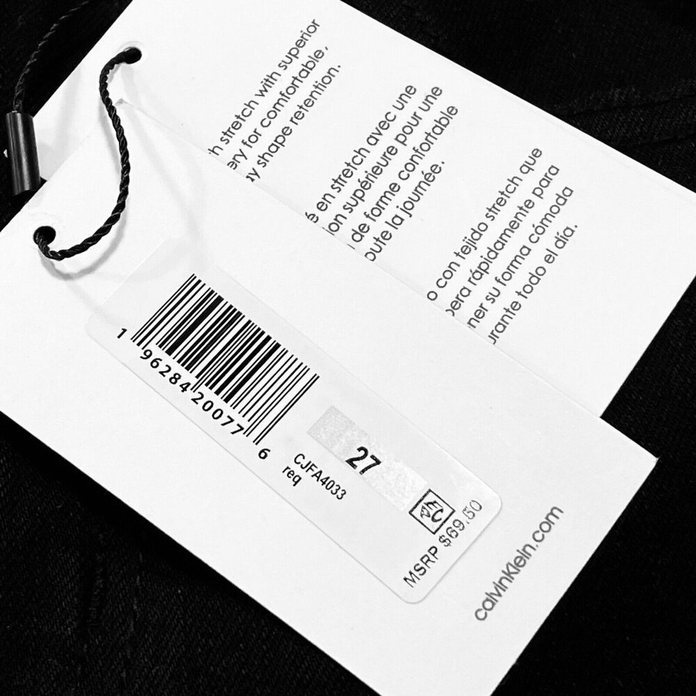 Calvin Klein Women's High Rise Skinny Fitted Leg Jeans Size 27 Black w Stretch - Picture 12 of 12